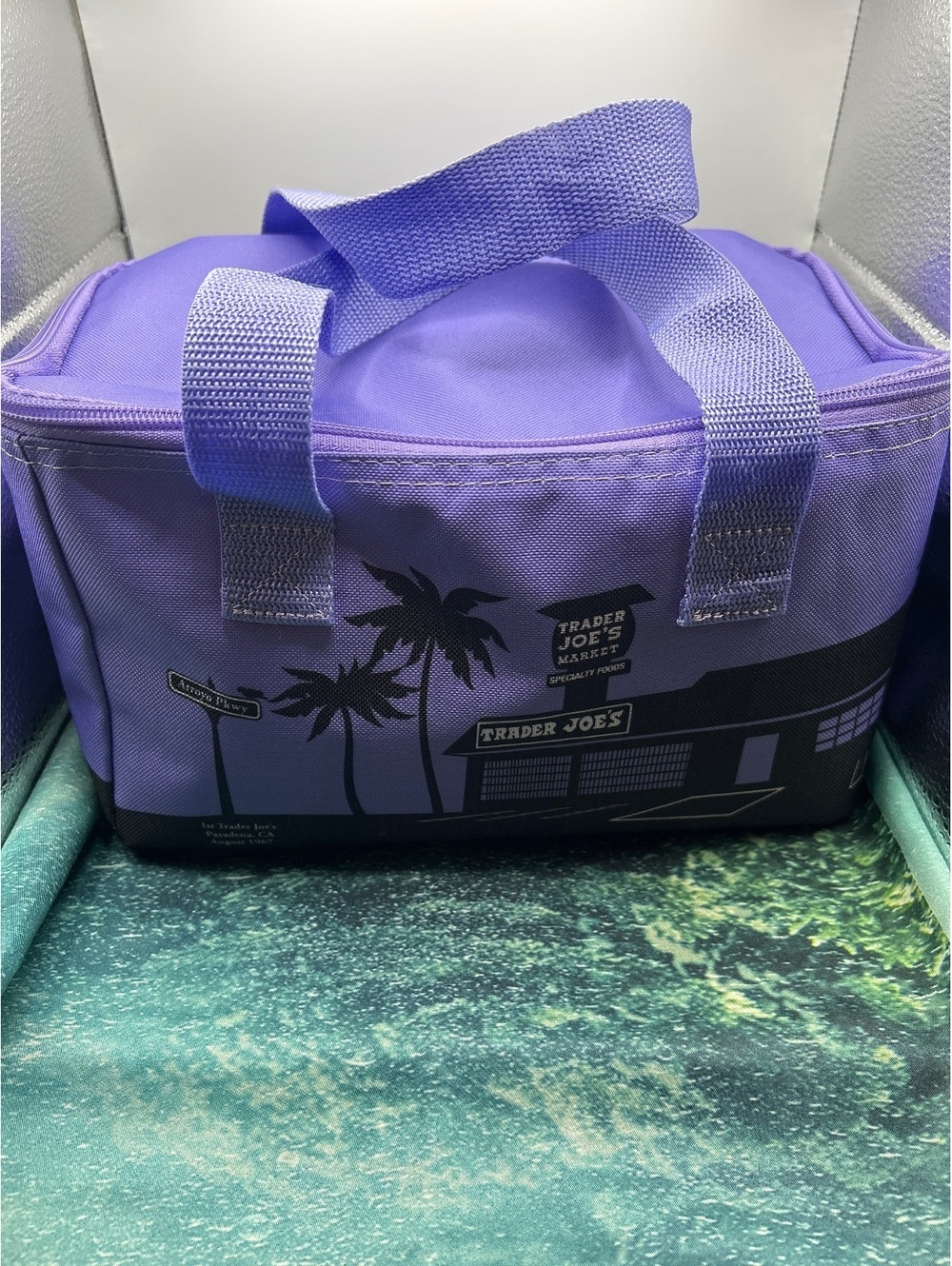 Trader Joe Purple Lunch bag NWT